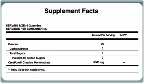 Miniatura 3 de Zenos Health CreaZen - Gomitas de monohidrato de creatina - Suplemento de creatina para el crecimiento muscular, la fuerza, la recuperación