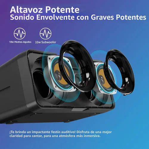 Miniatura 3 de Máquina de karaoke para adultos y niños con 2 micrófonos inalámbricos UHF, sistema de altavoces Bluetooth portátil PA con luces LED de fiesta