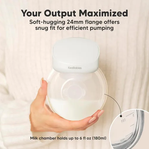 Miniatura 4 de KeaBabies Extractor de leche manos libres, extractor de leche inalámbrico portátil, extractor de leche eléctrico doble, portátil, máquina automática