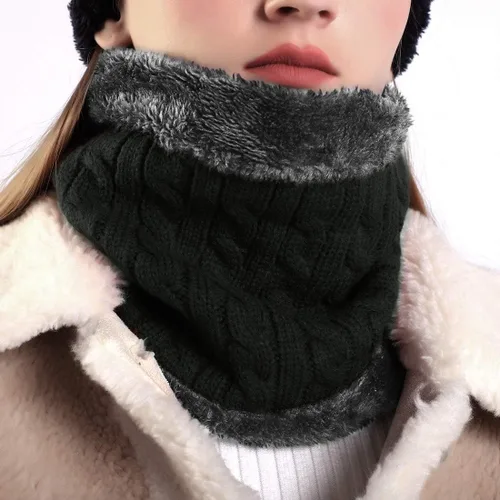 Miniatura 4 de MUCO Conjunto de gorros de invierno para hombre y mujer, gorro de punto cálido, forro polar grueso, calentador de cuello para hombres y mujeres, Muco
