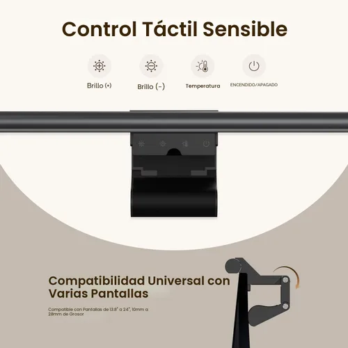 Miniatura 3 de YEELIGHT Barra de luz para monitor, lámpara de monitor de computadora, barra de pantalla LED de 250 lúmenes sin deslumbramiento para cuidado de un
