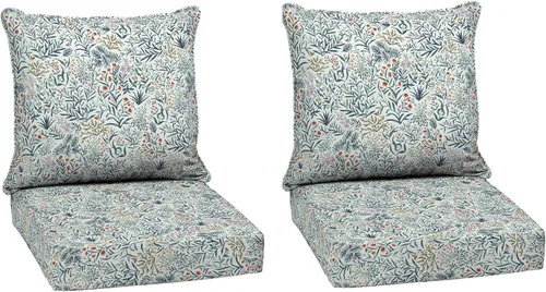 Miniatura 118 de Arden Outdoor Deep Seat Cushion Set, 24 x 24 pulgadas, Cojín para patio resistente al clima, a la lluvia y a la decoloración para silla, sofá y sofá