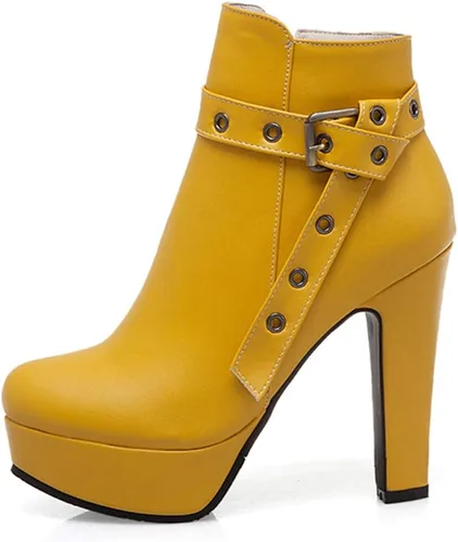 Miniatura 30 de Scaoruki Zapatos de otoño de moda para mujer, botines de tacón de bloque