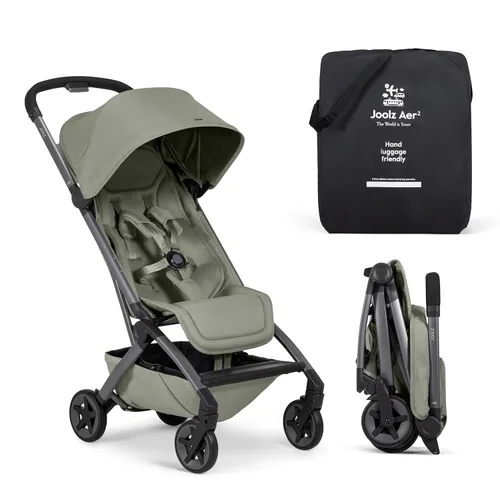 Miniatura 8 de Joolz Aer2 - Cochecito de viaje ligero para bebés y niños pequeños, cochecito plegable ultracompacto con una sola mano, asiento reclinable, toldo
