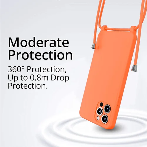 Miniatura 5 de Funda de teléfono con correa cruzada para iPhone 12 Mini, cuerda ajustable, cordón de cuello para cinturón, cordón de separación, resistente a