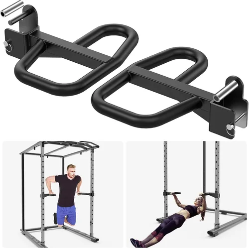 Miniatura 11 de SELEWARE Accesorios de jaula eléctrica, manijas de inmersión, estaciones de dominadas y accesorios de entrenamiento multiagarre Accesorio de barra