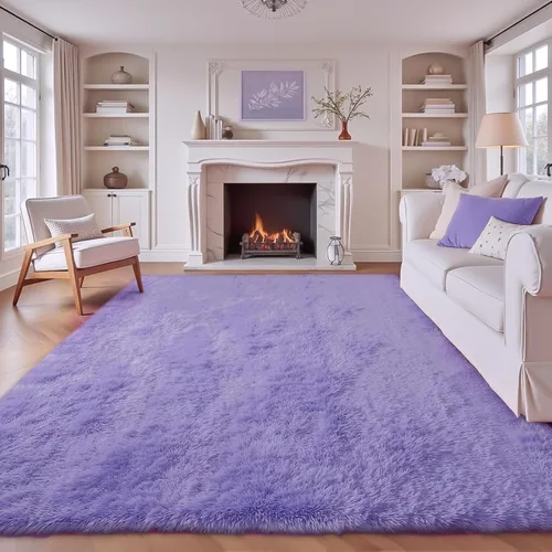 Miniatura 40 de Alfombra de pasillo 2x6 para dormitorio: Alfombras suaves de pelo largo lavables, pequeña alfombra de interior de felpa difusa para pasillo, junto a