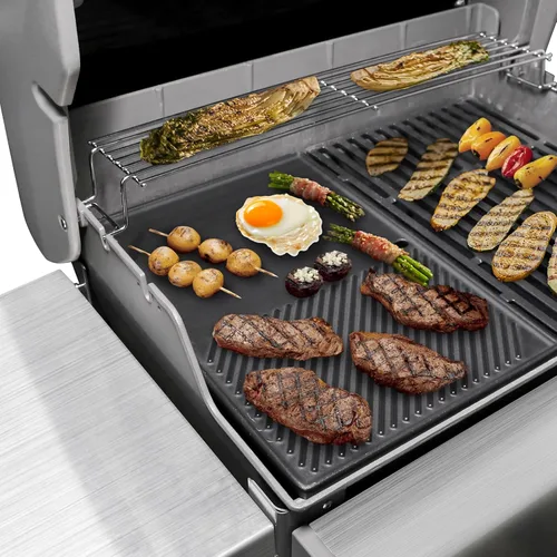 Miniatura 4 de QuliMetal Piezas de repuesto de plancha reversible 7598 para parrillas Weber Spirit 300 y GS4 Spirit II serie 300, Spirit E310, Genesis Silver Gold