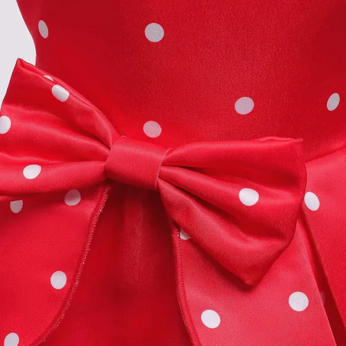 Miniatura 6 de Elegante vestido de lunares para niñas, para iglesia, vacaciones, concursos, cumpleaños, fiesta de té, vestido de fiesta de princesa vintage, 2-10