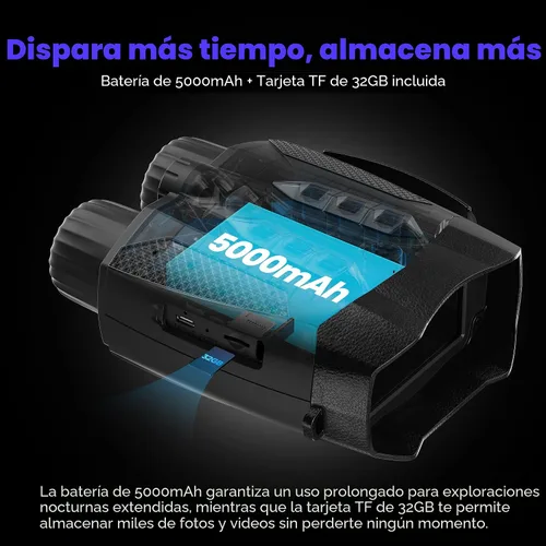 Miniatura 5 de Gafas de visión nocturna para adultos 4k: prismáticos tácticos con cámara - gafas infrarrojas para cazador - regalo electrónico digital - regalos