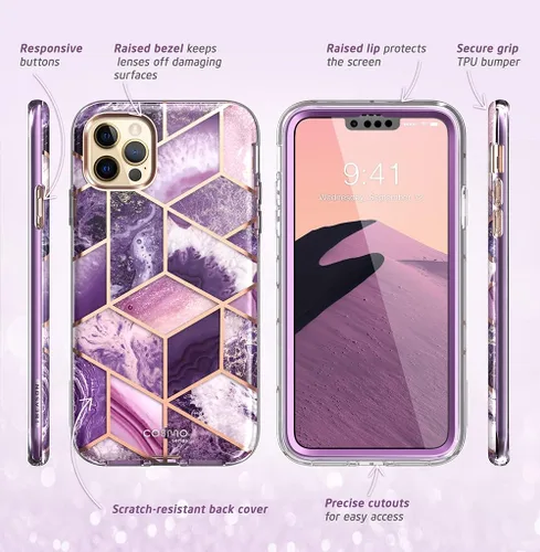 Miniatura 6 de i-Blason Cosmo - Funda para iPhone 13 Pro Max [Protector de Pantalla Integrado] [Protección de Grado Militar] Funda Protectora Delgada de Cuerpo
