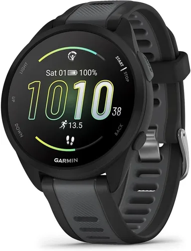 Miniatura 2 de Garmin 010-02863-20 Forerunner 165 Reloj Deportivo Inteligente, Negro + Gris Pizarra Modelo de Socio Oficial de EE.UU. Paquete con Protector