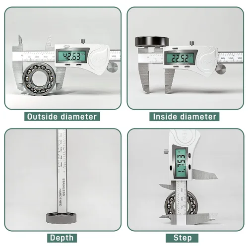 Miniatura 4 de Calibre digital electrónico de Vernier, herramienta de medición, micrometro electrónico impermeable IP54, calibre de vernier de acero inoxidable
