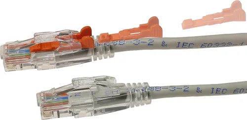Miniatura 9 de NTW NTW - Cable de conexión de bloqueo de red patentado CAT6 de 1 pie, sin enganches, azul (NL-U6K-001BL)