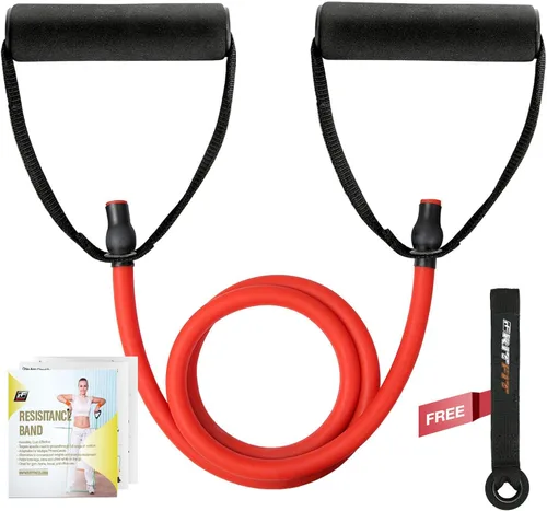 Miniatura 14 de RitFit Single Resistance Exercise Band with Comfortable Handles - Ideal for Physical Therapy, Strength Training, Muscle Toning - Foam Padding Door