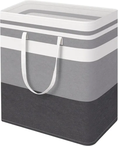 HomeHacks Cesta de lavandería grande, impermeable, cesta de lavandería independiente, cesta de ropa alta plegable con asas extendidas para ropa en