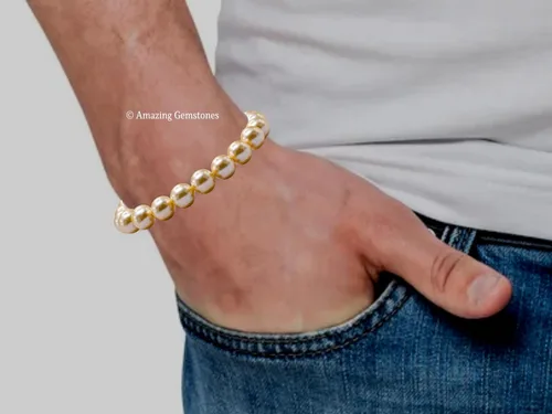Miniatura 707 de Amazing Gemstone Pulsera de cristal para mujeres y hombres, pulsera de cristal curativo de protección, pulsera elástica con cuentas de piedras