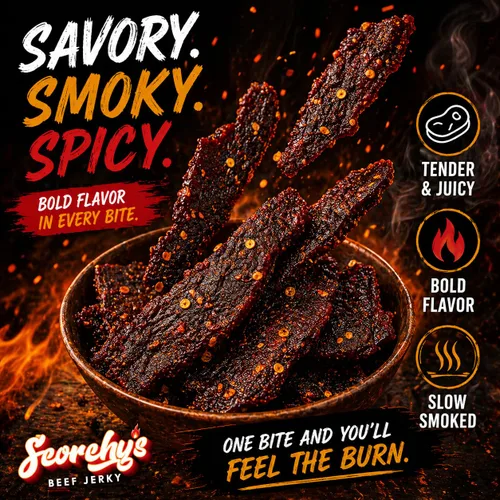 Miniatura 8 de Scorchy's Jerky - Carolina Reaper Beef Jerky - Cecina picante extrema, hecha en Estados Unidos, aperitivo alto en proteínas, bajo en carbohidratos