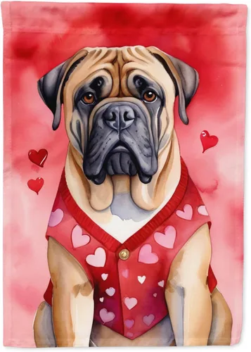 Miniatura 159 de Caroline's Treasures DAC5292CHF - Bandera de Border Collie My Valentine House para porche, grande, con manga para porche, para colgar en la pared