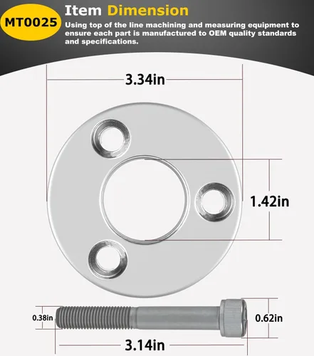 Miniatura 6 de Adaptador de elevación, compatible con Yamaha 5.3 V8, 4.2 V6, F200B, F115B, F425, MT0025, MT0022 y Non-Verado Mercury (1.5" x16)