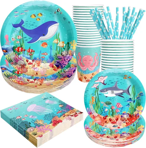 Miniatura 9 de Suministros de fiesta para Carnaval Decoraciones, juego de platos y servilletas de papel con temática de circo para cumpleaños con tazas y pajitas