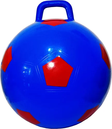 AppleRound Pelota espacial con bomba en estilo de fútbol, 18 pulgadas de diámetro para edades de 3 a 7 años, gorila canguro, Hoppity Hippity Azul