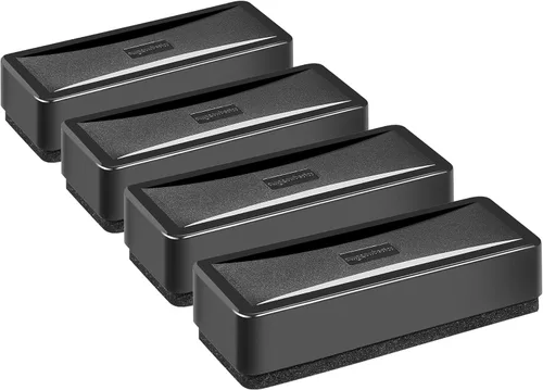 Miniatura 7 de Amazon Basics Borrador de pizarra blanca de borrado en seco, para escuela, oficina, hogar y aula, negro, paquete de 8