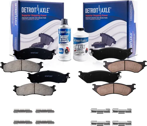Miniatura 33 de Detroit Axle - Pinza de freno de disco del lado del conductor trasero de repuesto de pastillas de freno de cerámica para Lexus HS250h 2010 2011 2012