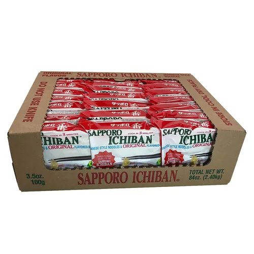 Miniatura 4 de adhesivos Nuevos [SAPPORO ICHIBAN] Fideos Ramen, Sabor Salsa de Soja Original, Fideos Instantáneos Japoneses de Probada Calidad N.º 1 (3.5 Oz)