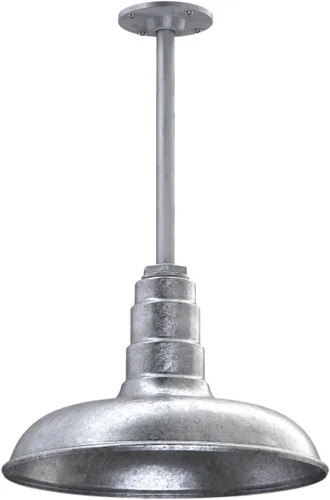 Miniatura 59 de Steel Lighting Co. Malibu - Lámpara colgante Montaje en techo Domo de 14 pulgadas vástago de 12 pulgadas Estilo de granja de acero Rojo