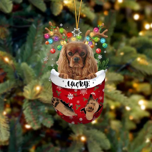 Miniatura 72 de Adorno de Navidad personalizado para perro Airedale Terrier en bolsillo de nieve, adorno para árbol de Navidad, idea de regalo para amantes