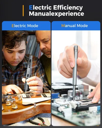 Miniatura 8 de LIFEGOO - Mini destornillador eléctrico, juego de destornilladores de precisión 58 en 1 con 50 puntas magnéticas, pantalla digital, kit