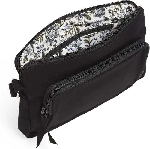 Miniatura 4 de Vera Bradley - Bolsa cruzada de algodón Little Hipster para mujer, con protección con interferencia de radiofrecuencia