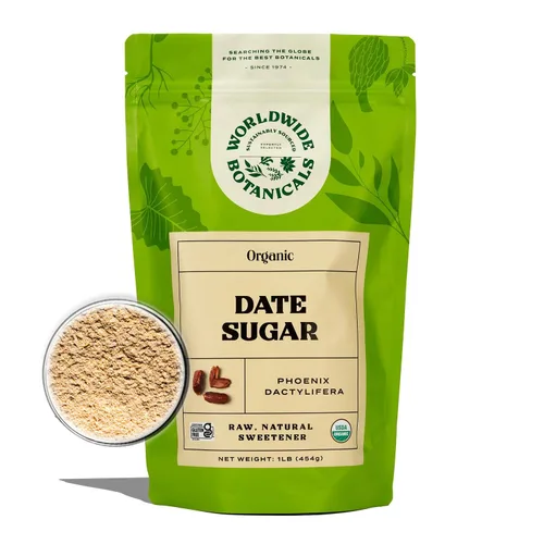 Miniatura 7 de Worldwide Botanicals Azúcar orgánico en polvo fino, 1 libra - 100% dátiles secos puros, edulcorante natural de alimentos integrales, sin gluten