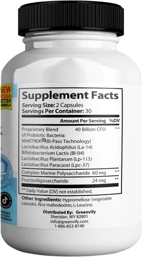 Miniatura 2 de DentalSmile ProbioticMax, suplemento probiótico oral avanzado, 40 mil millones de UFC, 60 cápsulas, sin gluten (2)