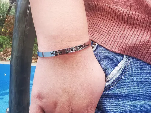 Miniatura 4 de Veeshy Pulseras de puño de mamá osa con cachorros para mujeres