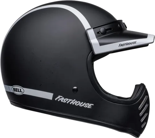 Miniatura 2 de Bell Moto Moto-3 Mate/Brillo Negro/Blanco Fh Old R Large