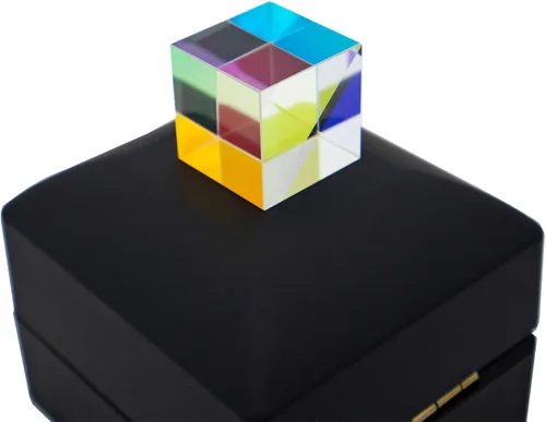 Miniatura 3 de Prisma X-Cube Dichroico RGB de Dispersión para Física y Decoración con Caja de Almacenamiento