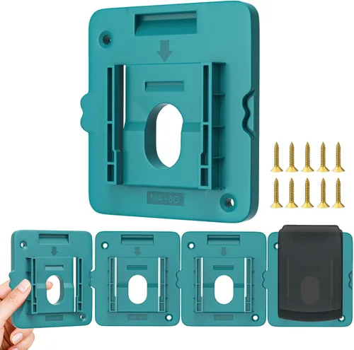 Soporte de montaje de batería compatible para baterías Makita de 18V, colgador de montaje en pared para BL1860 BL1850 BL1840 BL1830, organiza tu