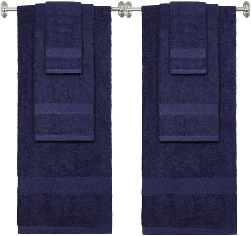 Miniatura 5 de BY LORA Juego de toallas de mano de algodón de rizo bordadas personalizadas, toallas de baño con monograma personalizadas, ultrasuaves
