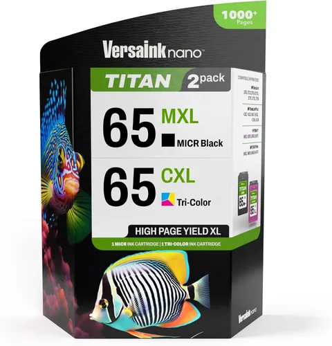 Miniatura 9 de Cartucho de tinta Nano 65 CXL Titan Tri-Color de 65 y 65 XL, funciona con Deskjet 3700 Series, Serie 2600, Serie Envy 5000