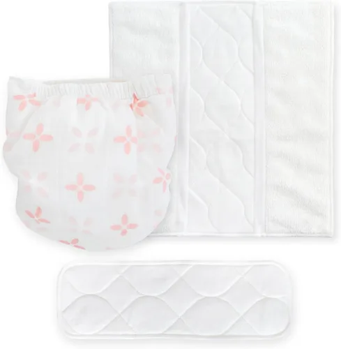 Miniatura 10 de SmartNappy - Muselina de algodón de Amazing Baby, funda híbrida para pañales de tela NextGen + 1 inserto reutilizable bi-fold + 1 refuerzo Mini