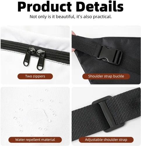 Miniatura 5 de Crossbody Fanny Pack for Men & Women water fire american football Waist Bag with Adjustable Strap for Outdoors Workout Traveling Casual Running
