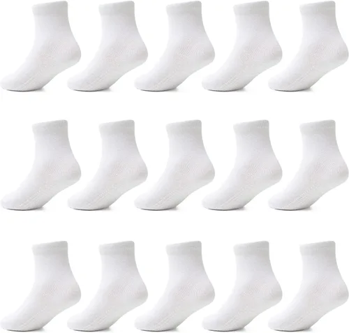 Tphon - Calcetines antideslizantes para niños pequeños con pinzas para niños y niñas, calcetines antideslizantes para niños 15 pares, calcetines de