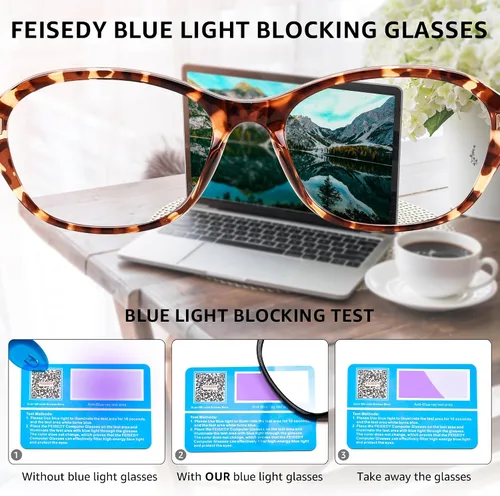 Miniatura 5 de FEISEDY Gafas de luz azul de moda rectangulares para mujer, marcos pequeños retro vintage, gafas de moda de los 90 cuadradas B0255