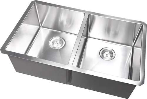 Miniatura 4 de MSI Fregadero y colador de cocina de acero inoxidable calibre 16 50/50 de 32 pulgadas