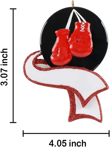 Miniatura 5 de Guantes de boxeo, adorno de Navidad, adorno de boxeo personalizado para decoración del árbol de Navidad, guante de boxeo rojo, regalo de recuerdo