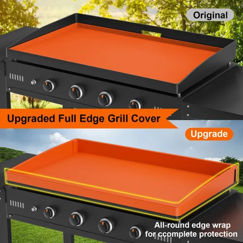Miniatura 2 de Funda protectora de silicona para parrilla de 36 pulgadas para Blackstone, protector de parrilla de silicona con borde completo, accesorios
