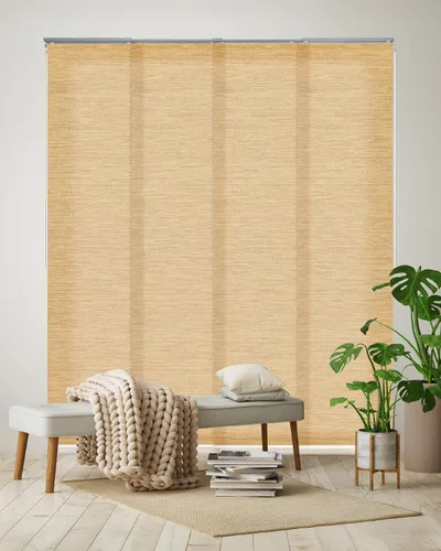 Miniatura 12 de GoDear Design - Persianas verticales ajustables para puertas corredizas, riel extensible de 45.8 a 86 pulgadas de ancho, cortinas de panel