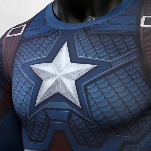 Miniatura 3 de Camisa de compresión para hombre, camiseta de entrenamiento atlético, estampado 3D, camiseta deportiva de fitness